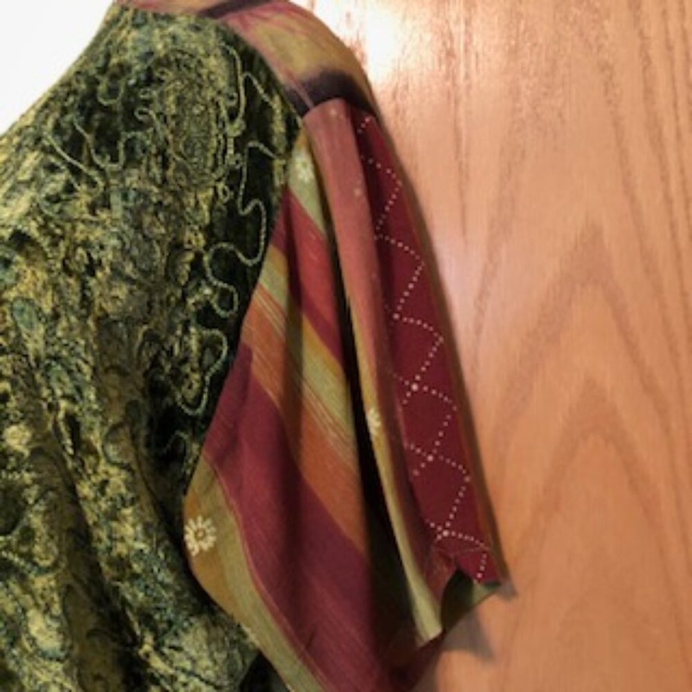 Tienda Ho Wrap Kimono Button Closure Multi Pattern Embroidery Wearable Art XL - Picture 5 of 8